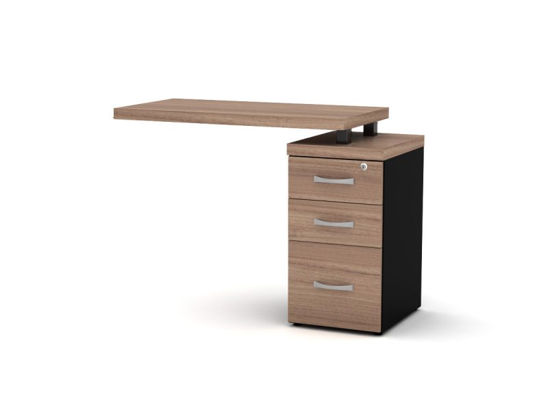 Mesa complemento Pé Gaveteiro 3 Gavetas Linha 40 Pandin