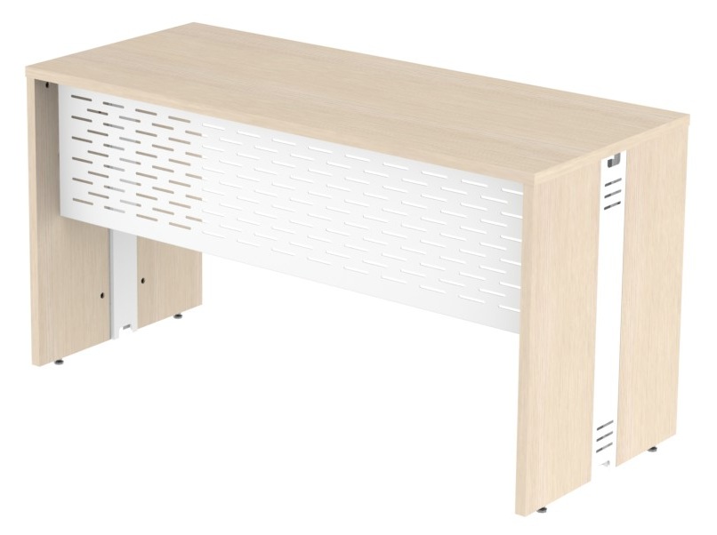 Mesa Reta Pé Painel Frontal em Aço Linha Atualle Marzo Vitorino Mesa Reta Pé Painel Frontal em Aço Linha Atualle Marzo Vitorino