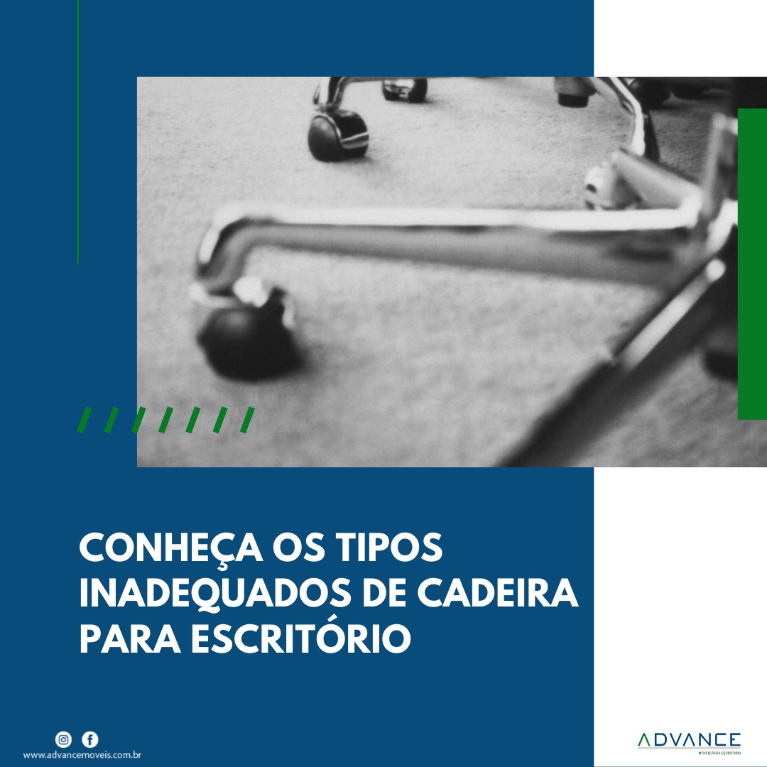 Tipos inadequados de cadeira para escritório – saiba quais são